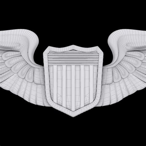 3d Model Air Force Pilot Badge