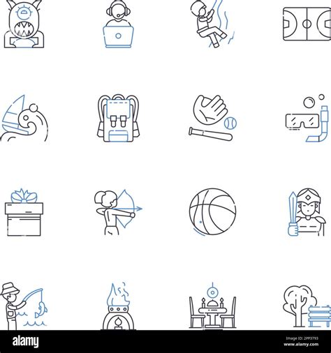 Athletics Line Icons Collection Running Jumping Sprinting Hurdling