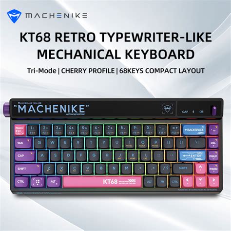 Mechanical Keyboard Keys Wireless Keyboard Machenike Kt Three Mode Rgb Hot Swappable G