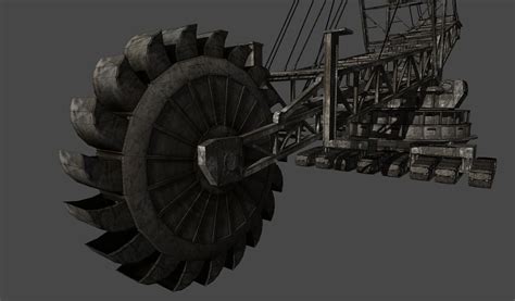 3D Model Bucket Wheel Excavator VR AR Low Poly CGTrader