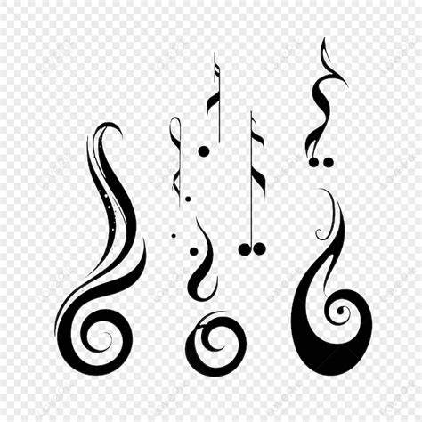 Musical Note Black Line Symbolcartoon Notesongdecoration Png