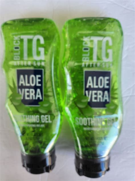 BLOCK TG AFTER SUN ALOE VERA SOOTHING GEL MOISTURIZING RELIEF NET WT 9