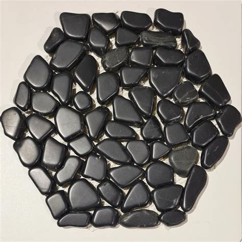 Agate Black Hexagonal 260mm Polished Marble Tiles Size 260x260