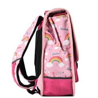 Cartable Fille 35 cm rétro rose arc en ciel Cameleon Pink Rainbow