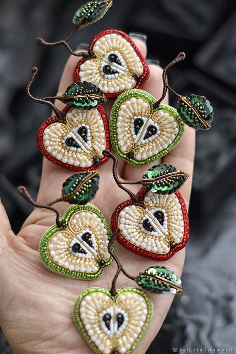 Брошь: Яблоко на заказ в интернет-магазине Ярмарка Мастеров по цене ...