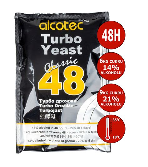 Drożdże gorzelnicze Classic Alcotec turbo 48h 21% 10623311317 - Allegro.pl