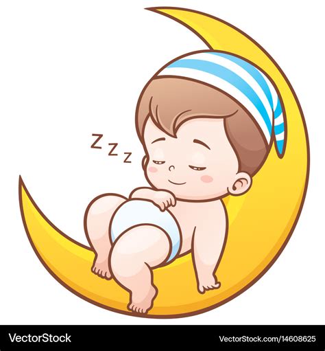 Baby sleeping Royalty Free Vector Image - VectorStock