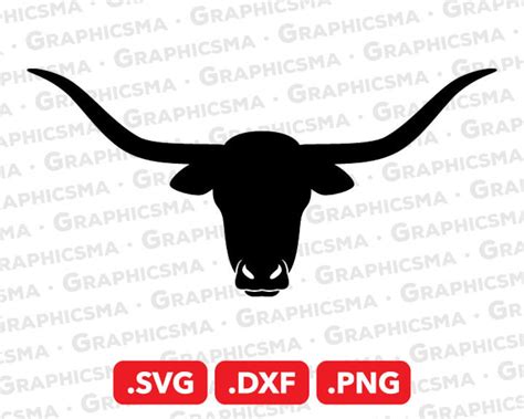 Texas Longhorn Svg File Texas Longhorn Dxf Texas Longhorn Png Bulls