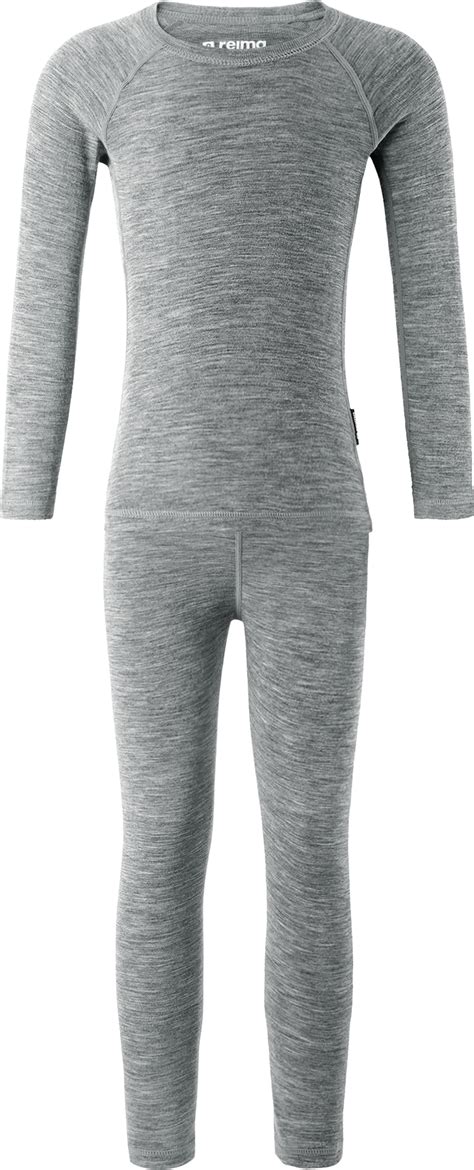 Reima Kinder Thermo-Funktionsunterwäsche Set KINSEI Wolle mel. grey