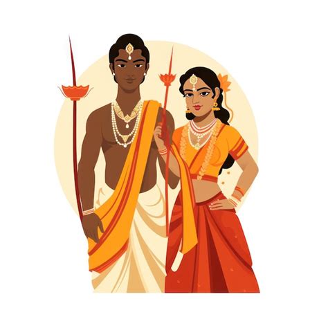 Premium AI Image | Rama and Sita icon for the Diwali