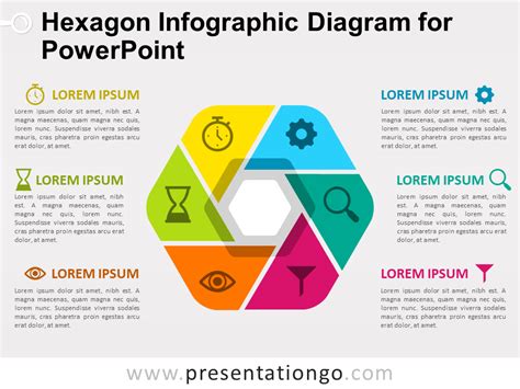 Step Hexagon Powerpoint Diagram