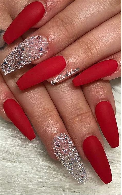 50 Festive Red Coffin Christmas Nails To Inspire You Xuzinuo Page 30