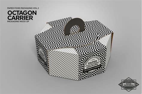 Octagon Box Carrier Packaging Mockup By Inc Design Studio Thehungryjpeg