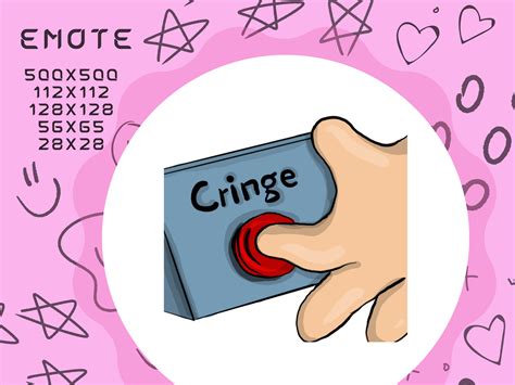 Cringe Button Emote Twitch Emote Discord Emote Emote - Etsy