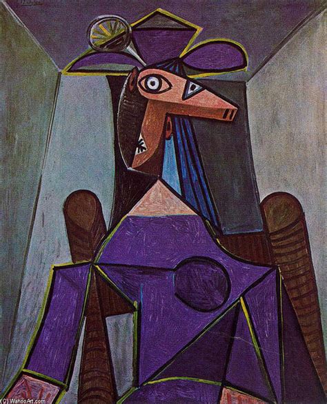 Artwork Replica Portrait Of Woman By Pablo Picasso Inspired By 1881 1973 Spain