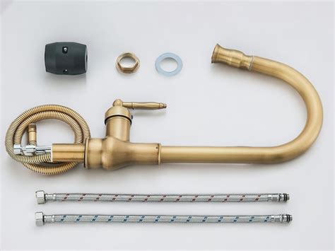 Brass Kitchen Faucet Pull Out Spout Kitchen Faucets Black Single Hole Swivel Hot Cold Water