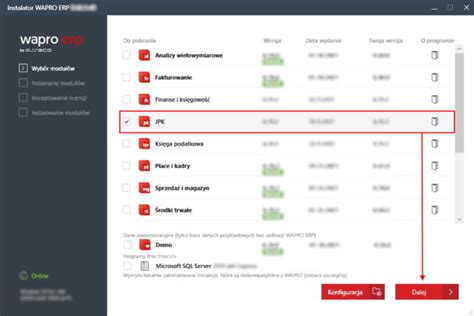 Jak pobrać i zainstalować program WAPRO JPK WAPRO ERP Pomoc