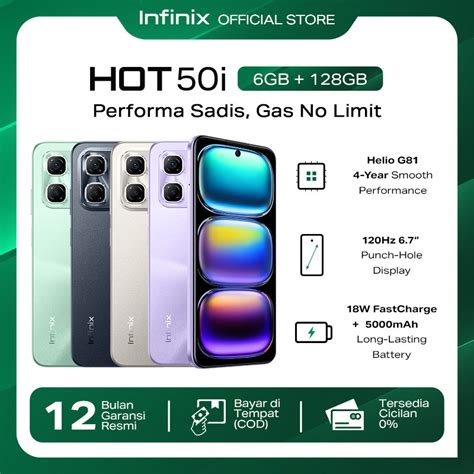 Jual Infinix Hot I Gb Up To Gb Extended Ram Helio G Inch Hz Punch Hole