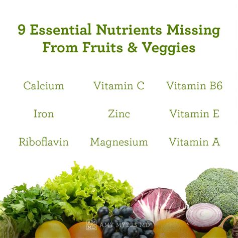 9 Essential Nutrients Missing From Fruits And Veggies Amy Myers Md