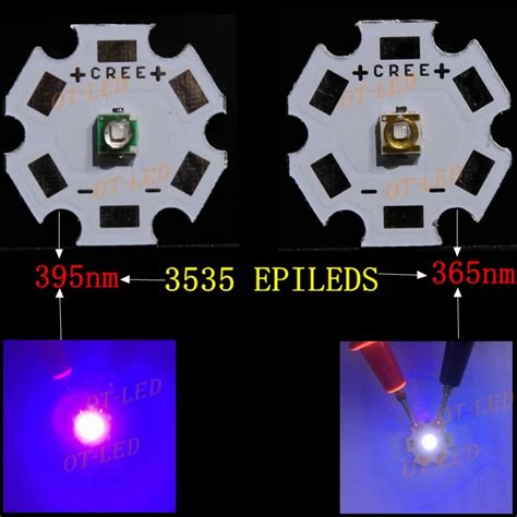 3W 3535 High Power LED UV Light Chip 365nm 385nm 395nm Emitter Diode