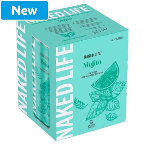Naked Life Non Alcoholic Cocktail Mojito 4x250ml Morrisons Online Groceries Offers