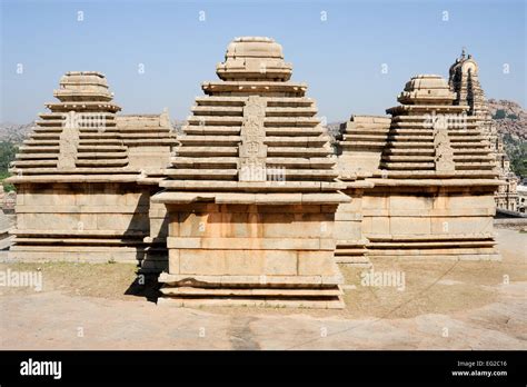 Ancient Ruins Of Vijayanagara Empire In Hampi Karnataka India Stock