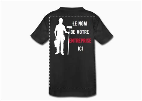 Vêtement de travail personnalisé T shirt entreprise TeamShirts