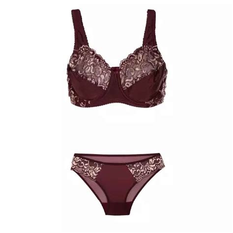 Lingerie Set Lace Bra Thong With Adjustable Strap For Women Shopipersia