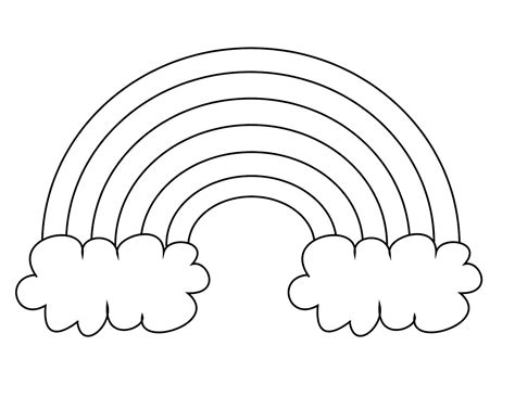 Rainbow Coloring Page for Kids