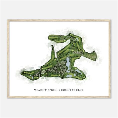 Meadow Springs Country Club Washington Classic Watercolor Map