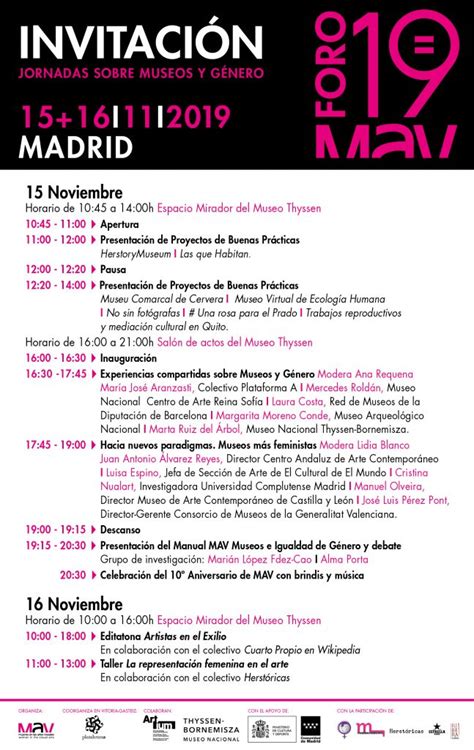 Comunicados Este Viernes Celebramos El Foro Mav En El Museo