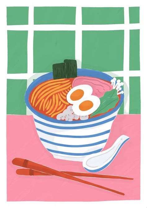 ramen ramen bowl drawing ramen illustration art food illustration