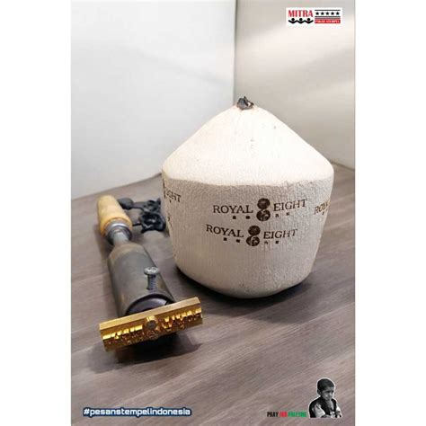Jual Jual Hot Stamp Kelapa Stempel Cap Logo Kelapa Emboss Stamp Custom Shopee Indonesia