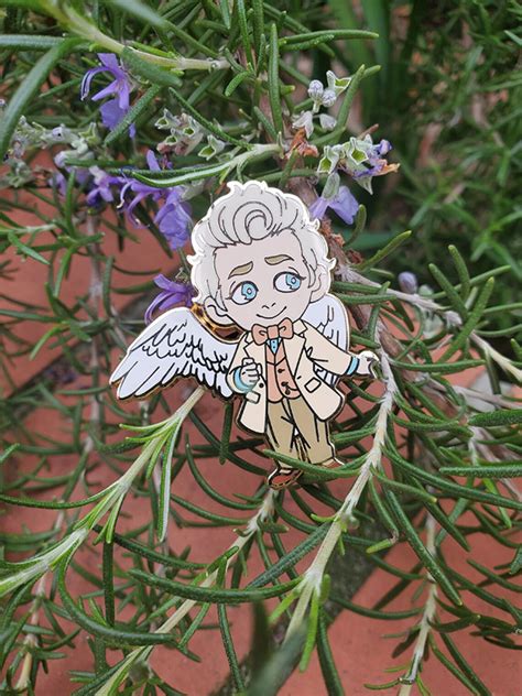 Good Omens Aziraphale And Crowley Hand Holding Enamel Pins Etsy