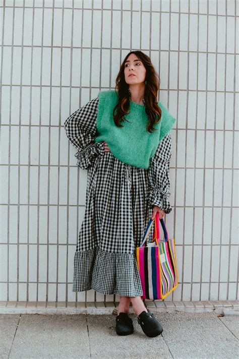 Robe Sadaqa Version Longue En Vichy Atelier Brunette Cha S Hands