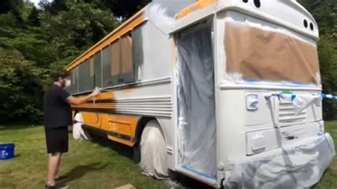Time Lapse Video Shows Old School Bus Tranform Into Raised Roof Rv