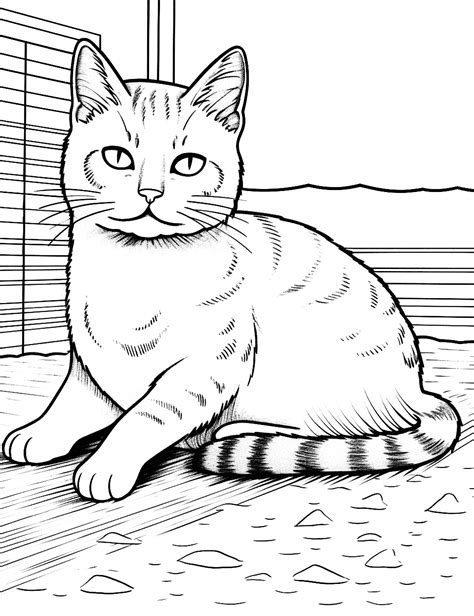 Printable Cat Coloring Pages Realistic