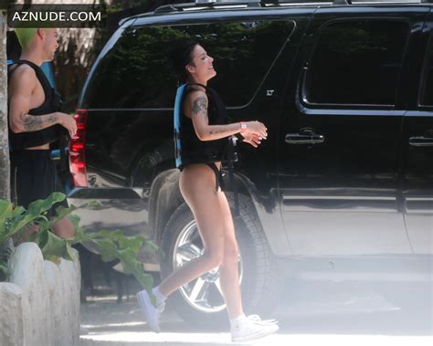 Halsey Sexy Stunning Black Bikini While On An Adventurous Excursion At The Cenote Tortuga In