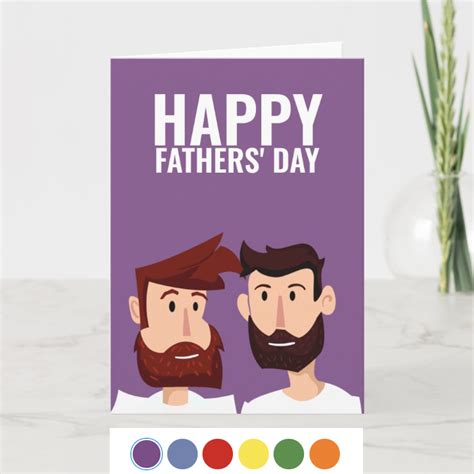 Ricaso Two Dads Gay Fathers Day Cards
