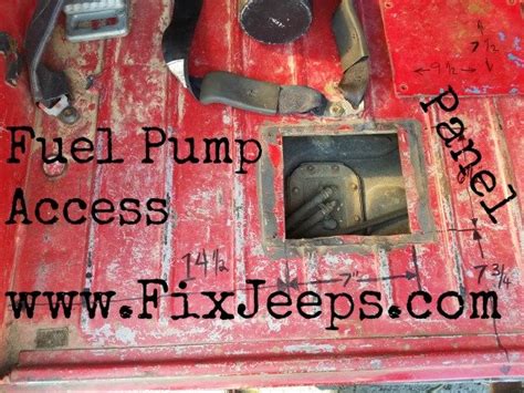 Jeep Wrangler Yj Fuel Pump Access