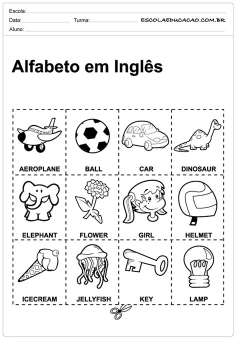 Atividades Alfabeto Em Inglês 6o Ano Acessaber