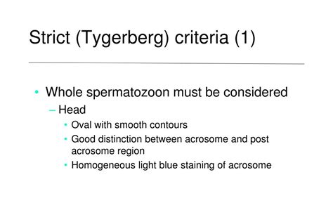 Ppt Re Evaluation Of Sperm Morphology Assessment And Results In Light