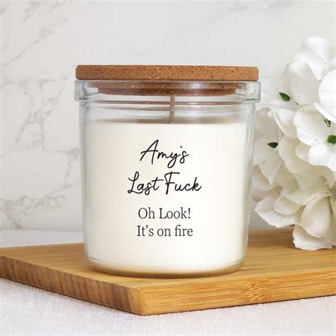 Personalised Last Fuck Oh Look It S On Fire Profanity UV DTF For IKEA Hour Candle