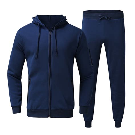 KaLI_Store Men's Tracksuits Set 2 Pieces Set Long Sleeve Causal Full