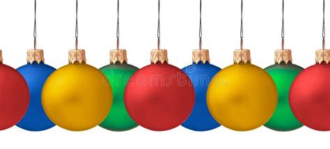 Hanging Christmas Baubles Seamless Horizontally Stock Photos Free