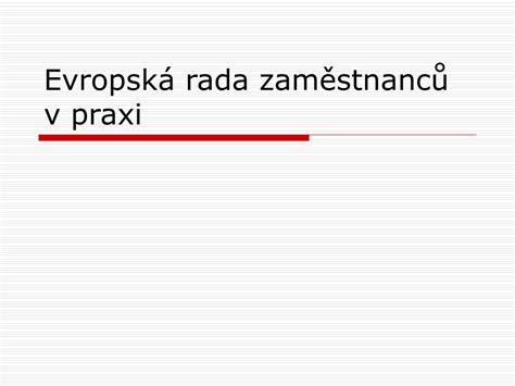 PPT Evropská rada zaměstnanců v praxi PowerPoint Presentation free