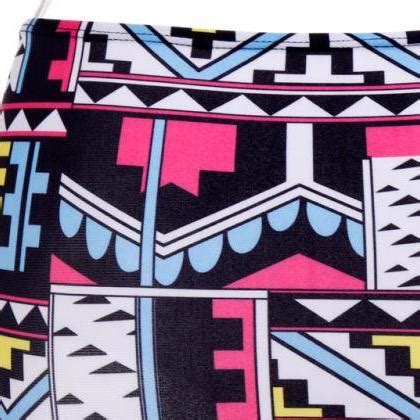 High Waist Bandage Bikini Set Swimsuit On Luulla