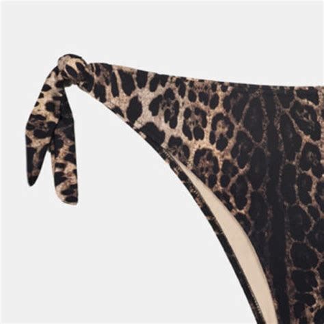 Μαγιό slip Plus Size Rock Club Leopard Print Μπικίνι δετό lingerie shop gr