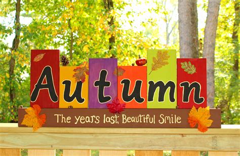 Colorful Autumn Fall Porch Sign Wood Craft Fall Crafts Porch