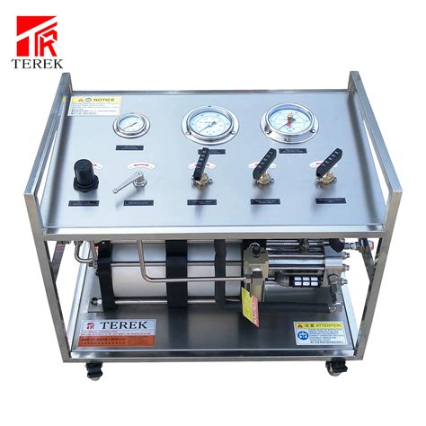 Terek Brand Model 600 Bar Output Double Stage High Pressure Air Driven Nitrogen Helium Gas